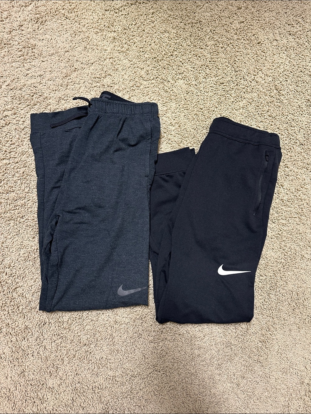 Nike Kids Black & Charcoal Swoosh Joggers - Set of 2